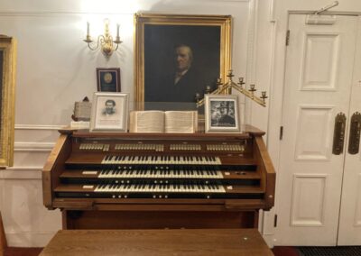 Old organ in the narthex of the church